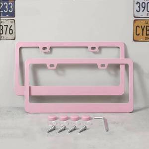 lot 12442 image: Bling Dynasty 2-Pack Stainless Steel License Plate Frames