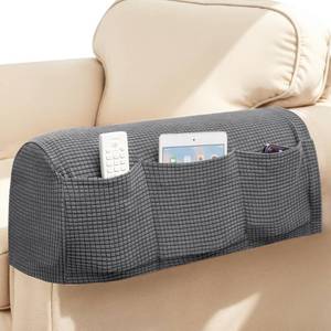 lot 12450 image: Subrtex Stretch Couch Arm Covers Set of 2