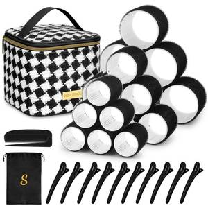 lot 13750 image: Sungenol Hair Roller Set 18 Pieces with Clips and Comb