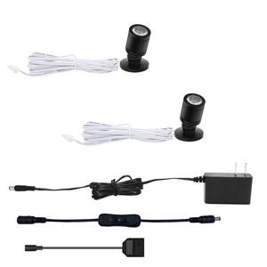 lot 14027 image: Taysing LED Spot Light 2-Pack with Push Switch