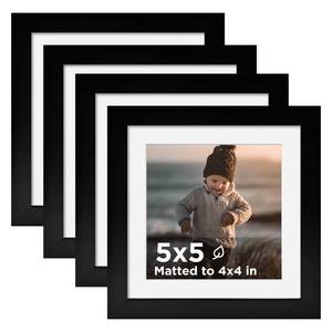 lot 14037 image: KINLINK 5x5 Picture Frames Black Set of 4
