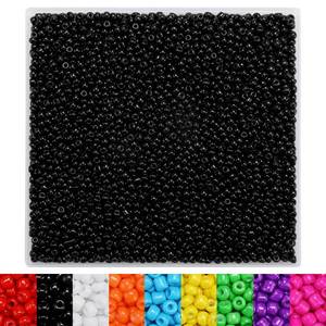 lot 14063 image: IOOLEEM Black Seed Beads 3mm Glass 4000 Pieces