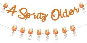 lot 14065 image: Yochamc Aperol Spritz Banner with Orange Glitter