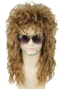 lot 14090 image: Topcosplay 70s 80s Mullet Wig Brown 21 Inch