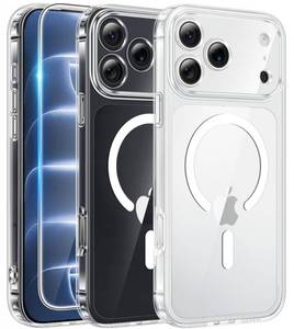 lot 14091 image: Clear MagSafe Case with Screen Protector for iPhone 1718 Pro