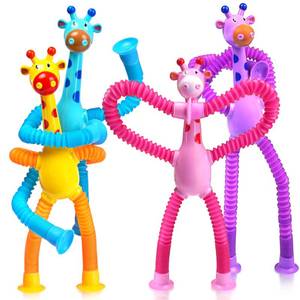 lot 14097 image: CHESLICR Giraffe Sensory Travel Toys 4-Piece Set