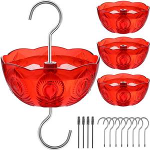 lot 14486 image: Hummingbird Feeder Ant Moat 5 oz 4-Pack Red