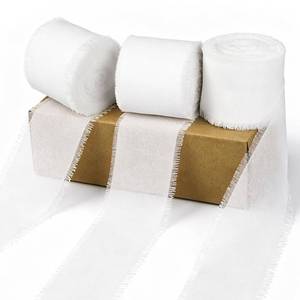 lot 14492 image: GpgrowFt White Chiffon Ribbon 1.5 Inch 21 Yards