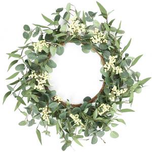 lot 17606 image: Pinkpum 20 Eucalyptus Wreath Front Door Decor