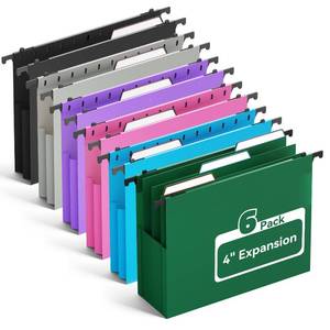 lot 17664 image: Ansook Plastic Hanging File Folders Letter Size 4 Inch