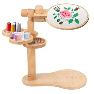 lot 17665 image: Gosknor Adjustable Wooden Embroidery Hoop Stand