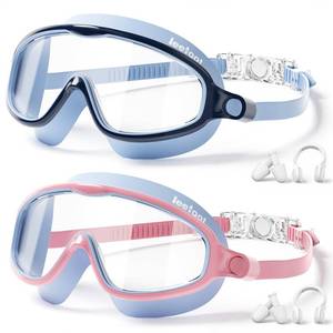 lot 18007 image: LEEIGGT Kids Swim Goggles 2-Pack, Anti-Fog UV Protection