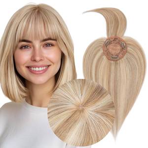 lot 18019 image: MY-LADY Human Hair Topper Clip-In 12 Inch Golden Brown