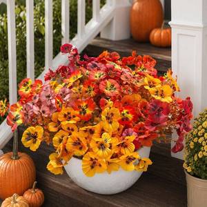lot 18477 image: Fanfantoey Artificial Fall Flowers Bundle 10pcs