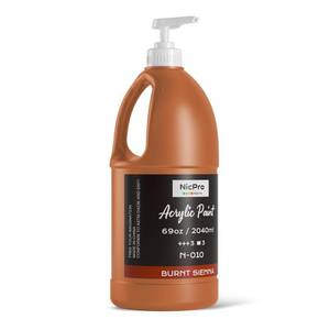 lot 19855 image: Nicpro Raw Sienna Large Acrylic Paint 69oz, Rich Pigment, Raw Sienna Craft Paint