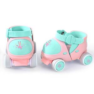 lot 19864 image: Mpoutik Kids Childrens Adjustable Quad Roller Skates Wheels Lock Boys Girls Roller Skate for Beginners Toddlers Baby (Cutie Pink)