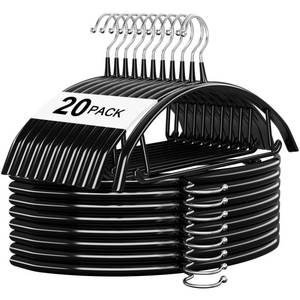 lot 19867 image: 20 Pack Non Slip Shirt Hangers, 17 Inch Heavy Duty Sweater Hangers