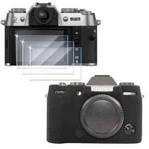 lot 20373 image: Screen Protector for Fuji Fujifilm X-T50XT50 and Soft Silicone Case Cover