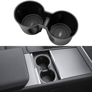 lot 20375 image: Cup Holder Insert for Tesla Model Y 2026 TPE Center Console Drink Holder