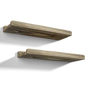 lot 20390 image: Love-KANKEI 17 Wall Shelves with Lip,Solid Wood,Set of 2,Carbonized Black