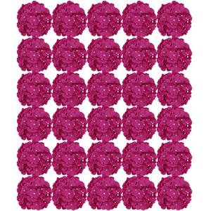 lot 20392 image: FagusHome Silk Hydrangea Heads 30 Pcs Artificial Flowers Only Heads No Stems Fake Hydrangea Flowers for Home Wedding Decor No Stems (Deep Rose)