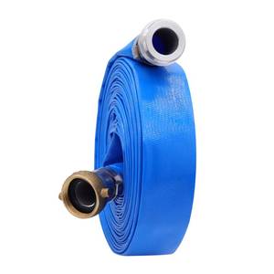 lot 20397 image: 1-14 x 50�� PVC Lay Flat Water Pump Discharge Hose With Aluminum Pin Lug
