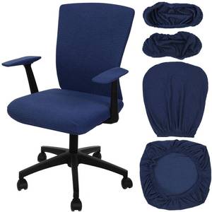 lot 20406 image: Tallew 4 Pcs Office Chair Covers Stretchable Armrest Seat,XL,Navy