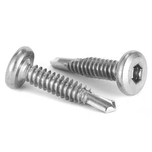 lot 20438 image: SG TZH 12 x 1 Stainless Steel Flat Head Socket Cap Screws, 100Pcs, Allen Socket Drive, Self Tapping