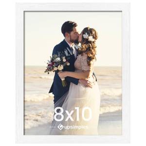 lot 20479 image: upsimples 8x10 Picture Frame, Wall Gallery Photo Frames with Engineered Wood, White 1 Pack (Busted Corner)