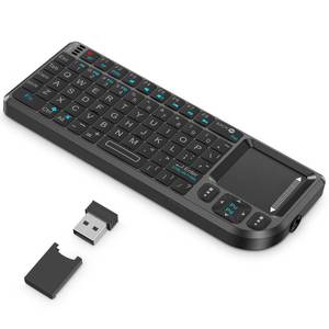lot 20495 image: K808 Mini Keyboard with Touchpad, 2.4G  BT, with 7-Color Backlight