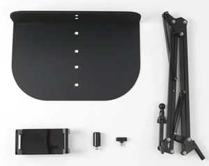 lot 19892 image: Articulating Arm Monitor Mount with Tray Plate Approx 10in Hardware Included