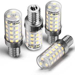 lot 1003 image: Hylroe 12V 40W E12 LED Candelabra Bulbs 4-Pack
