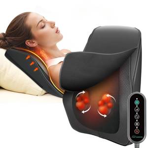 lot 1784 image: Snailax 4D Shiatsu Neck & Back Massager with Heat, Kneading Massage Pillow