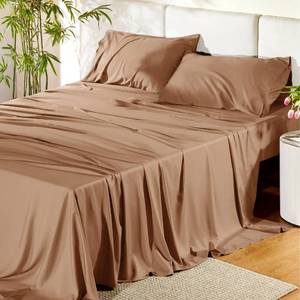lot 1823 image: Bedsure PureWoven 100% Rayon Derived from Bamboo, Queen Sheets, 4 Pieces