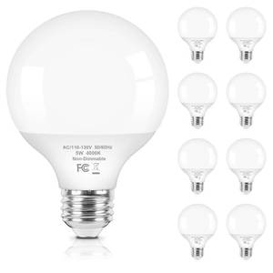 lot 1839 image: Brightever G25 Globe Light Bulbs, 60 Watt Vanity Light Bulb for Bathroom