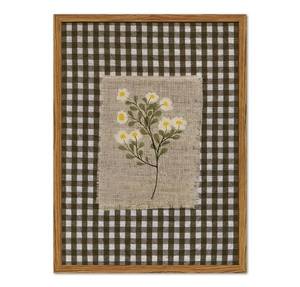 lot 1845 image: Framed Vintage Floral Wall Art, Rustic Flower Pictures Wall Decor, Farmhouse Wildflower Gingham Paintings Canvas Prints Cottagecore Home Decor for Living Room Bedroom Bathroom 12x16 inch