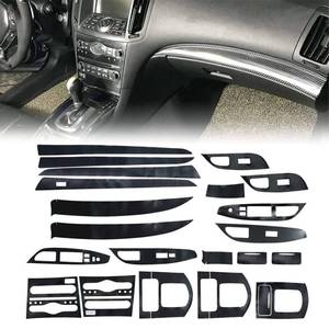 lot 2214 image: FZJDSD 3D Carbon Fiber Pattern Interior DIY Trim Decals Compatible with Infiniti G25 G37 2007 2008 2009 2010 2011 2012 2013 Available On 4 Doors Models Only