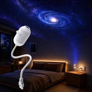 lot 2217 image: Galaxy Projector Night Light, 2-in-1 Starry Sky Projector with 12 Slides