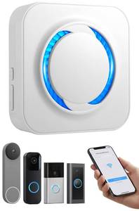 lot 2253 image: MISDUOCOCO Wireless Doorbell Chime Extender for Ring Blink Google Nest