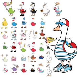 lot 2257 image: Tinlade 87 Pcs Weather Silly Goose Classroom Decor Bulletin Board 9 x 6