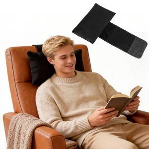 lot 2258 image: KINIVA Dual-Layer Ultra-Suede Neck Support Pillow for Recliners, Sofas & Office Chairs - Breathable Mesh, Removable Cover, Orthopedic Cervical Support for Pain Relief (Black)