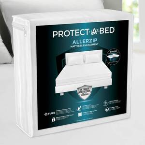 lot 7859 image: Protect-A-Bed AllerZip Waterproof Mattress Encasement King  Retail $104.99