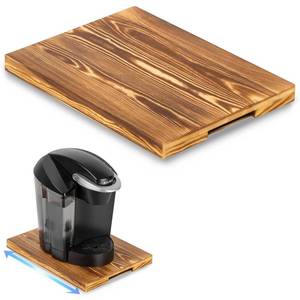lot 7865 image: ANBOXIT Wooden Appliance Slider Tray, 80 lb Capacity