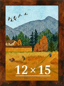 lot 7869 image: 12x15 Picture Frame Brown with Plexiglass