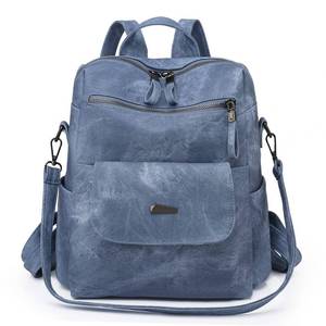 lot 7886 image: Puwuzixi Womens Leather Backpack Purse, Blue