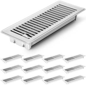 lot 7892 image: Floor Vent Registers 4x12 Inch Metal (12-Pack)