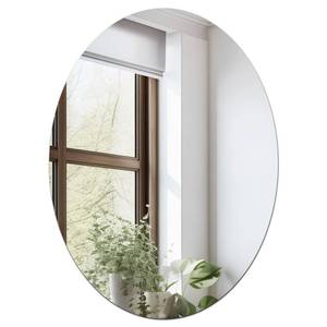 lot 7907 image: QEEYON Oval Wall Mirror 16 x 12 Inch Frameless