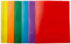 lot 7922 image: Amazon Basics Plastic Folders 2-Pocket Letter Size 6-Pack