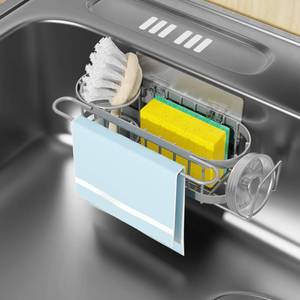 lot 8251 image: Cisily Stainless Steel Kitchen Sink Caddy