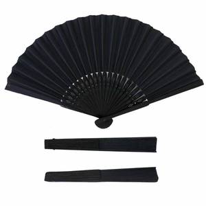 lot 8252 image: DDLFFRS Black Paper Hand Fans Set, 36 Pcs